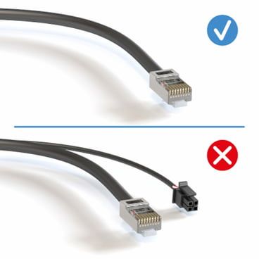 One PoE cable instead of 2