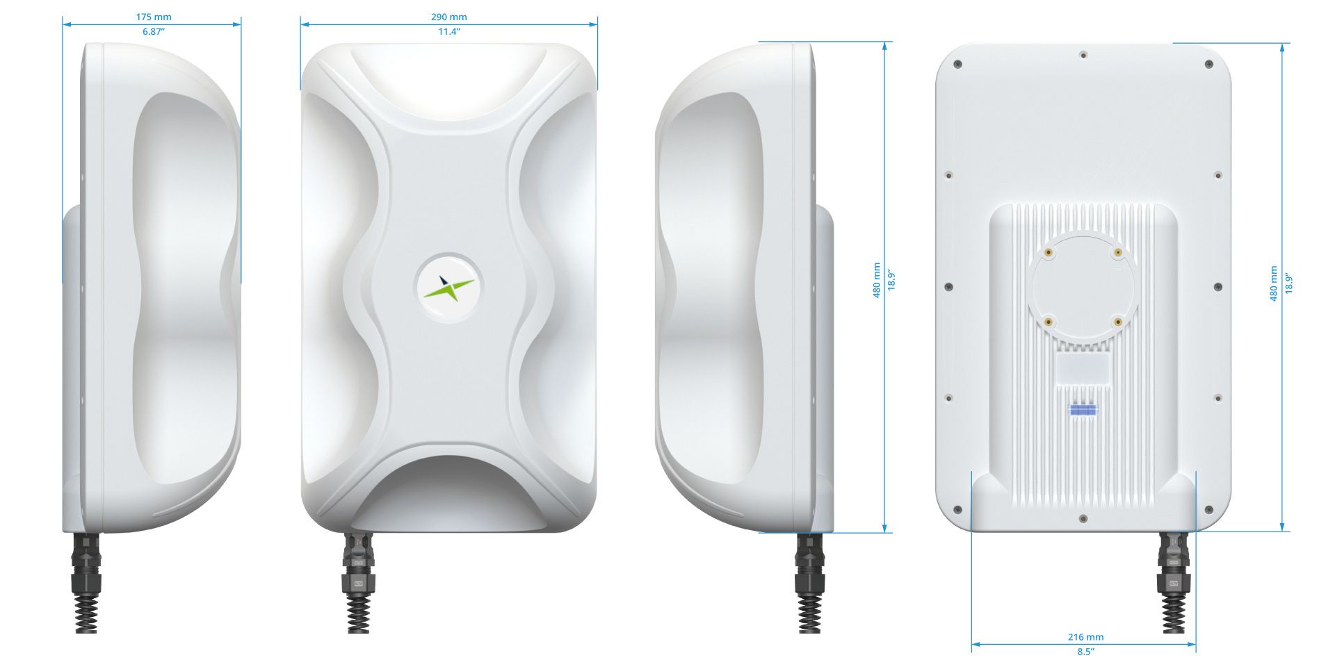 Dimensions of Thunder Integrated Directional for Semtech XR60 Thunder Integrated Directional for Semtech XR60