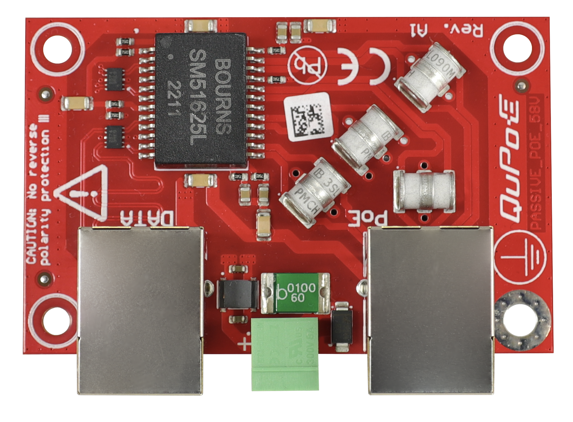 QuPoE PAS-FP - Passive PoE Splitter & Lightning arrester