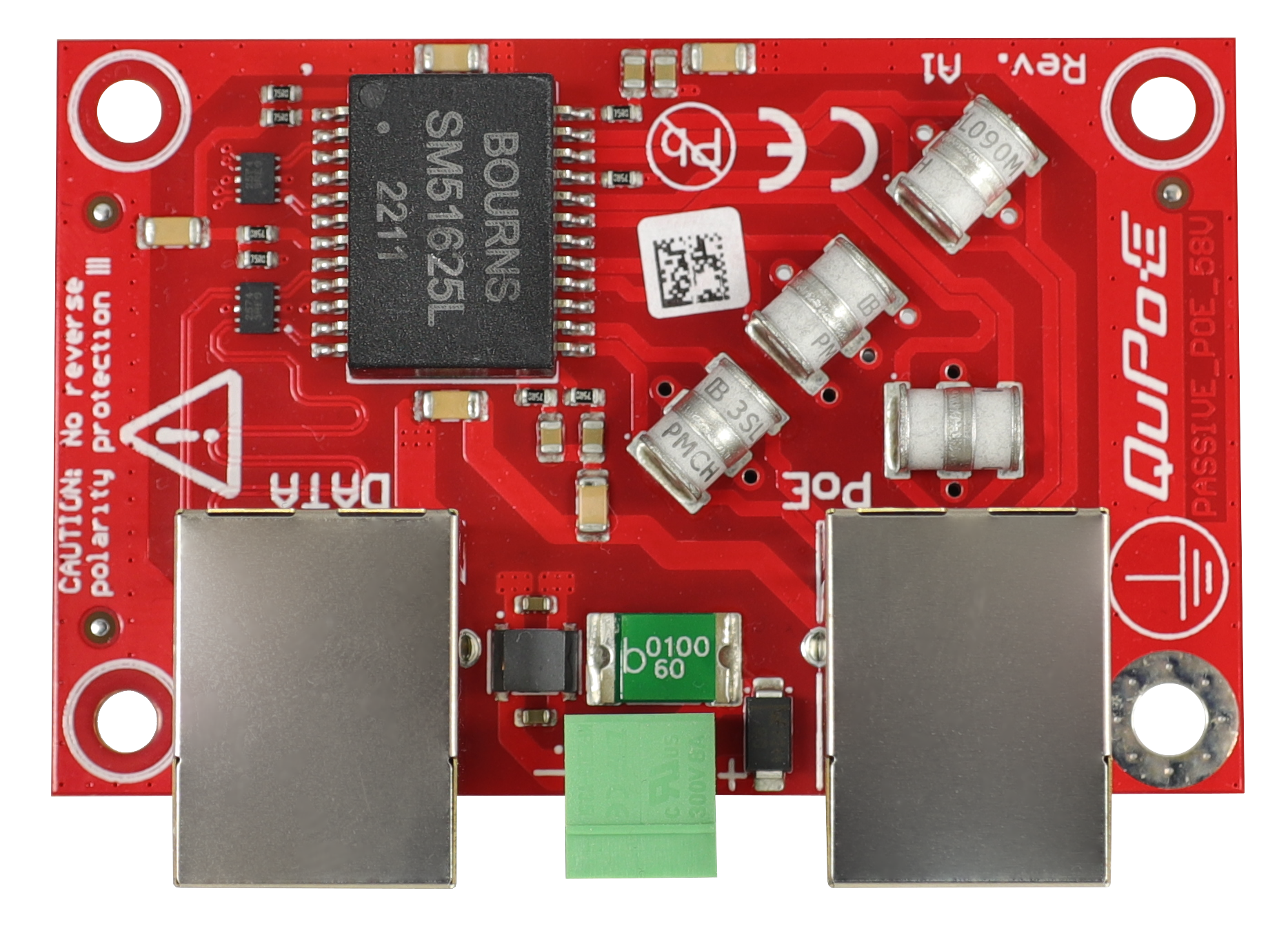 QuPoE PAS-FP - Passive PoE Splitter & Lightning arrester