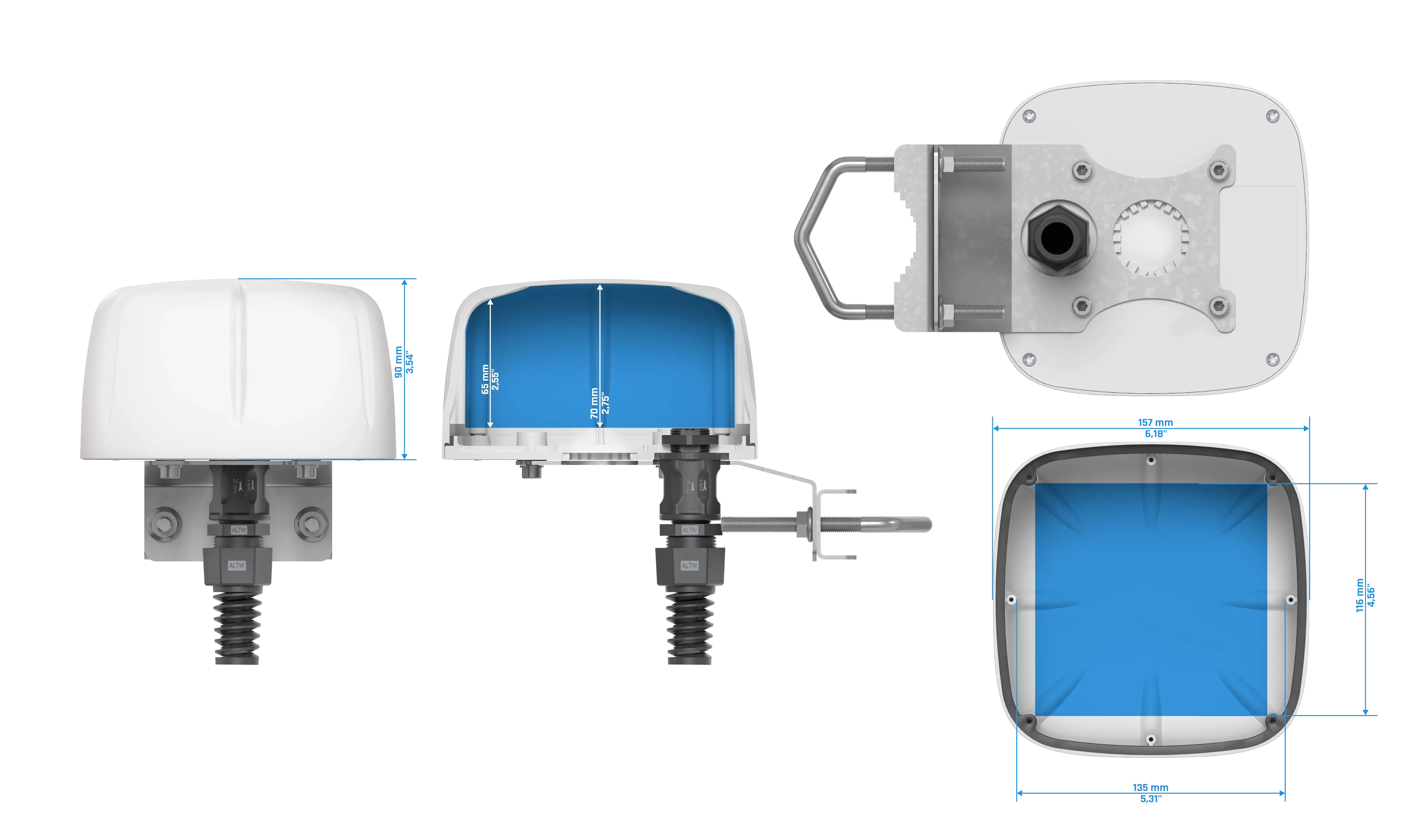 Dimensions of QuBox Shell QuBox Shell