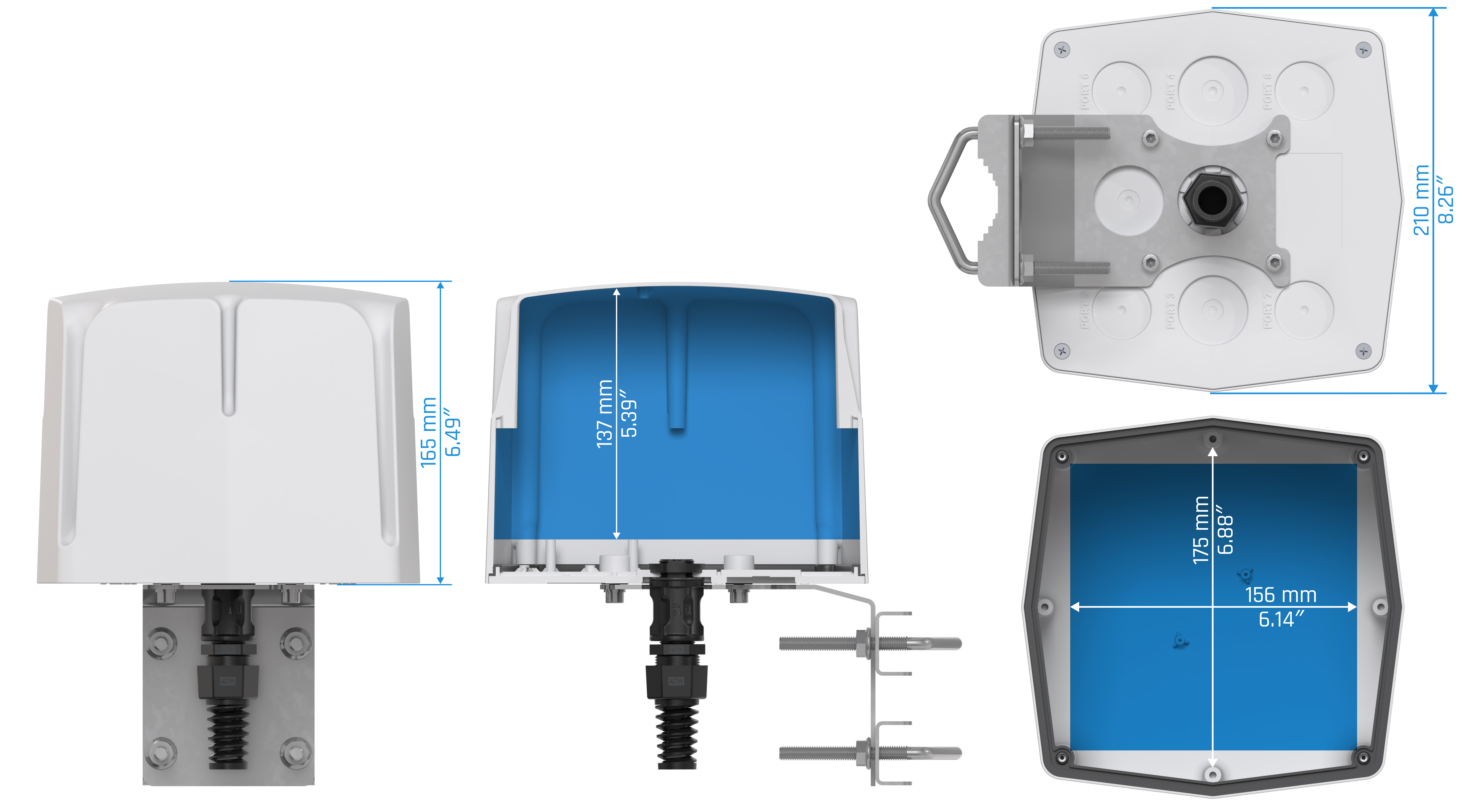 Dimensions of QuBox Wave Lite Slim QuBox Wave Lite Slim