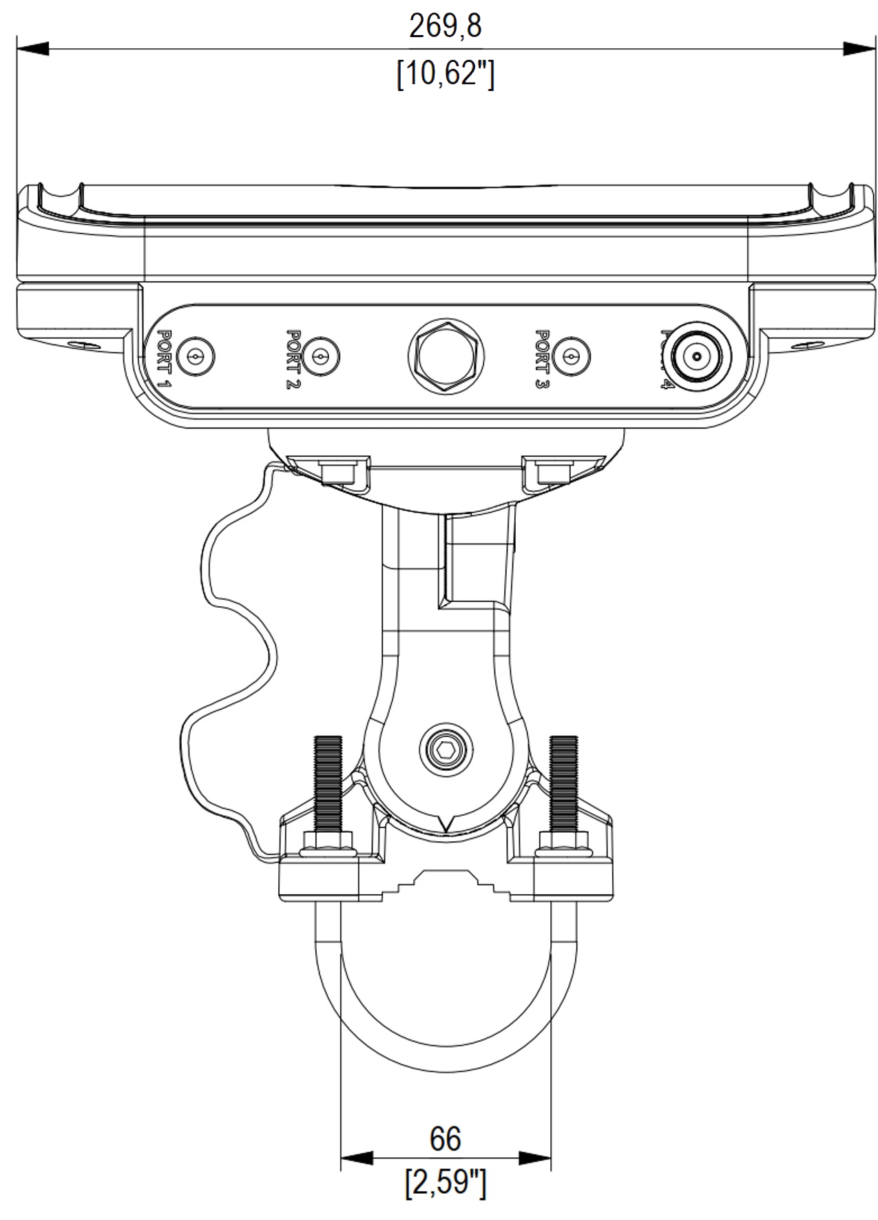 Dimensions of QuCam for Teltonika RUT950 QuCam for Teltonika RUT950