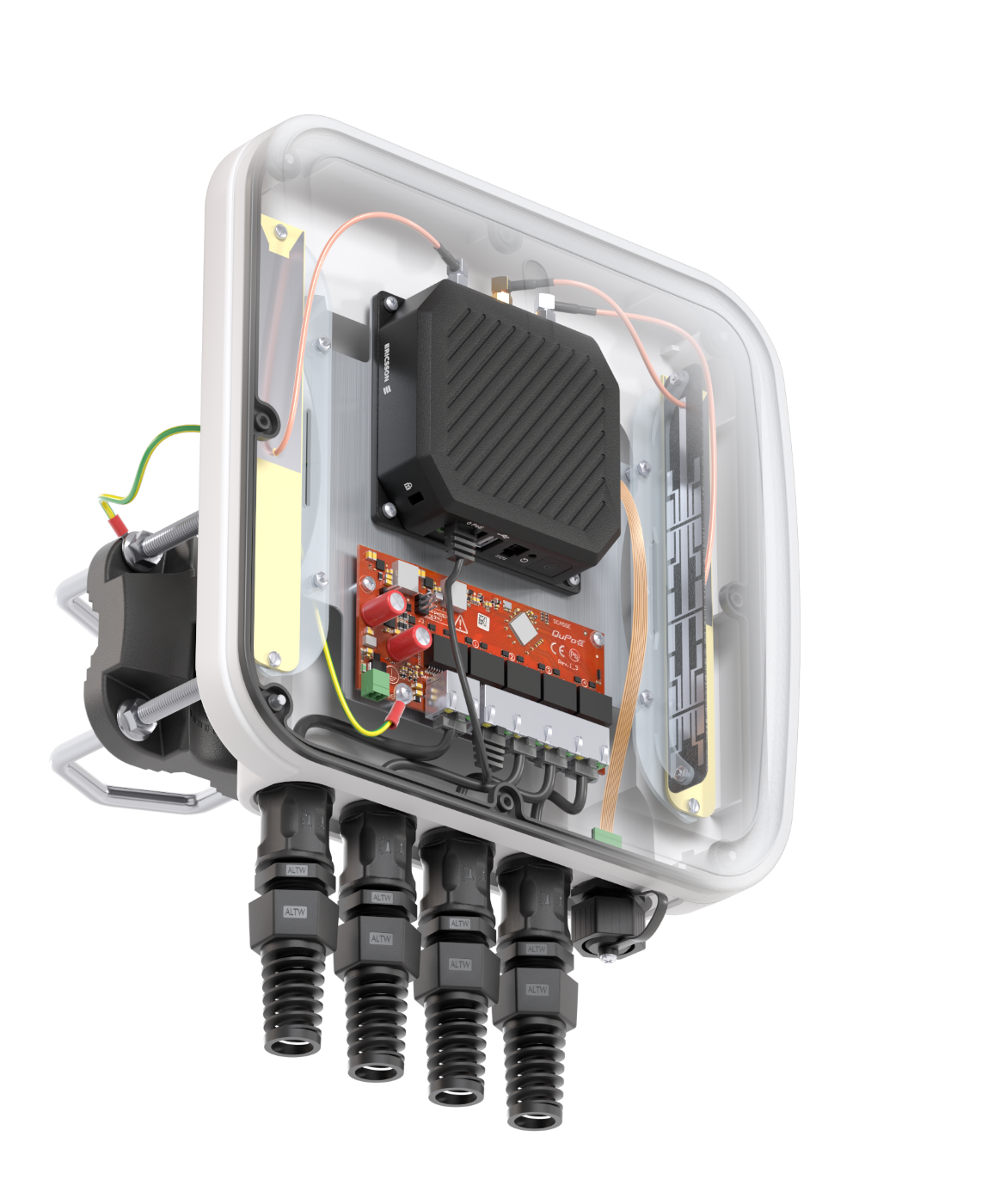 Gateway QuCam for Ericsson (Cradlepoint) S400 – powered by PoE