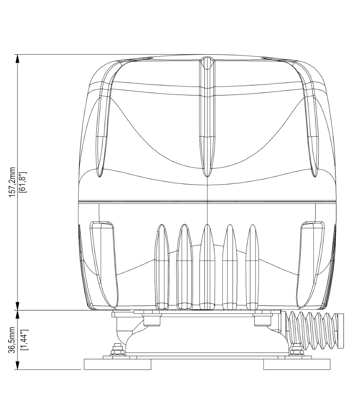 Dimensions of QuCube for Semtech XR60 magnet mounting QuCube for Semtech XR60 magnet mounting