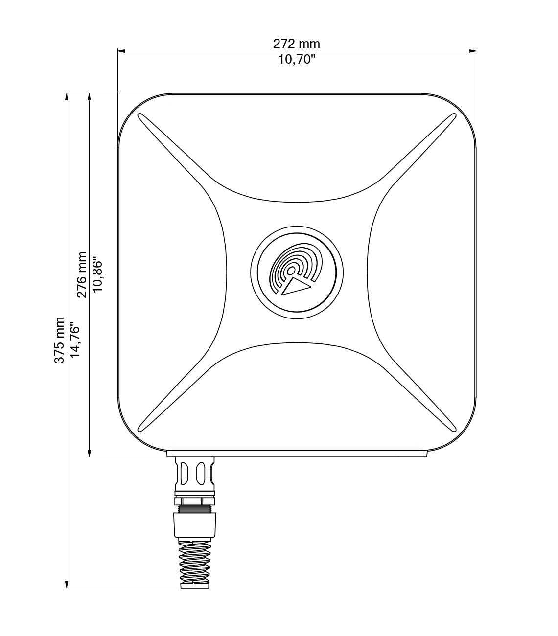 Dimensions of QuMax for Teltonika RUT956/RUT955 ver. US (Band71) QuMax for Teltonika RUT956/RUT955 ver. US (Band71)