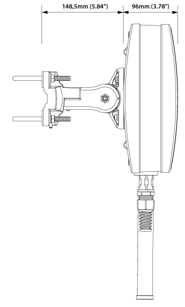 Dimensions of QuMax for Teltonika RUT360/RUT361 QuMax for Teltonika RUT360/RUT361
